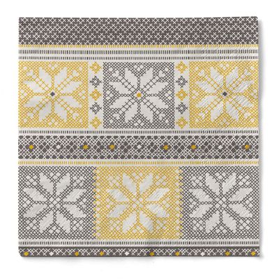 Sovie HORECA CHRISS Christmas Napkins, Black and Gold, 3-Ply Tissue, 40 x 40 cm, 100 Count