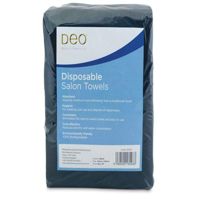 Deodorizing Disposable Wipes, Black, 50 Wipes