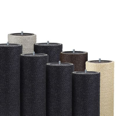 Kratzbaumland 15 cm End Post with Stud, 87 cm, M8 Thread, Brown Sisal