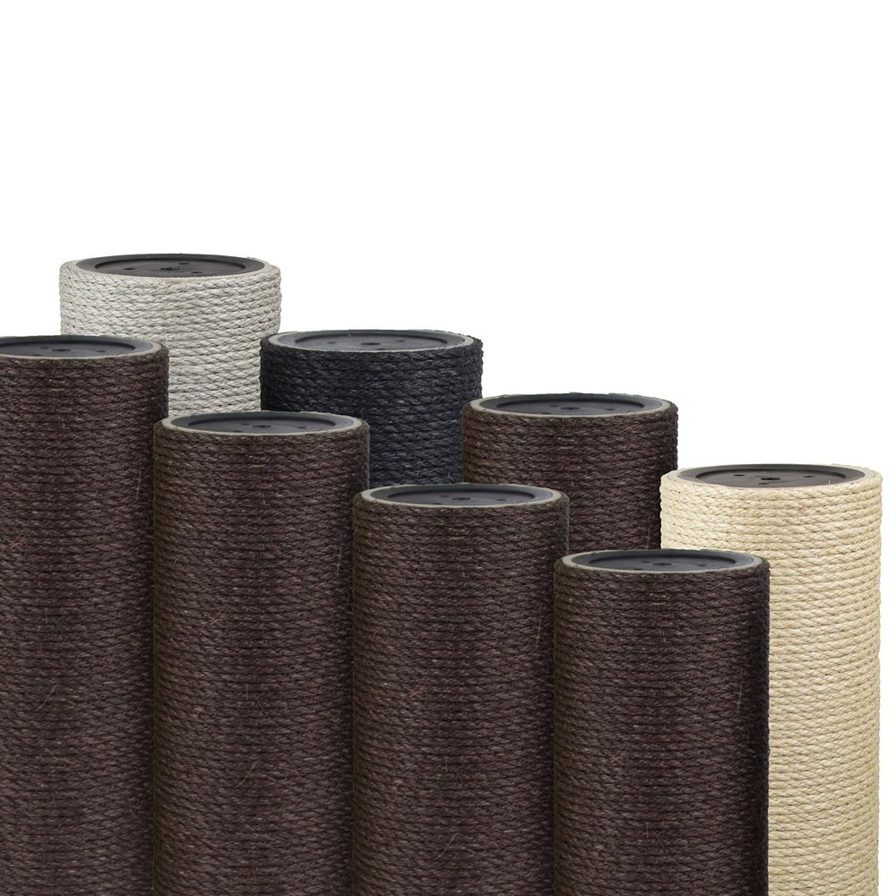 Kratzbaumland 15 cm sisal post, replacement post, 23 cm long, M8 thread, black sisal rope