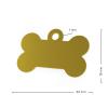 ENGRAVO Dog Tag Bone in Gold 32mm with Personal Engraving and 2 Free Key Rings view 4
