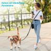 oneisall Hands-Free Dog Leash for Small & Medium Dogs, 2.5 m Adjustable Nylon Double Leash, Black view 2