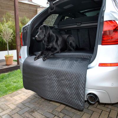 Mayaadi Home Luca Dog Bed Trunk Mat, Faux Leather Car Protection Cover, Black, XL (100 x 100 x 5 x 60 cm)