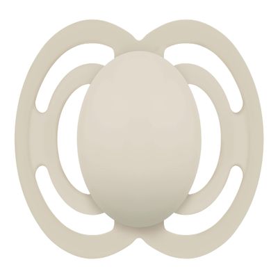 MAM Perfect Pacifier, 6+ Months, Symmetrical Flat Extra-Thin Flexible Silicone, Neutral Matte, 1 Count