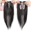 Yanamy 7.6 x 10.2 cm Mono Human Hair Topper for Women with Hair Loss, 3 Clips, 25.4 cm, Natural Black view 1