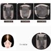 Yanamy 7.6 x 10.2 cm Mono Human Hair Topper for Women with Hair Loss, 3 Clips, 25.4 cm, Natural Black view 2