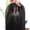 Yanamy 7.6 x 10.2 cm Mono Human Hair Topper for Women with Hair Loss, 3 Clips, 25.4 cm, Natural Black view 3