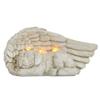 Festive Lights Dog Memorial Stone with Angel Wings, 20 cm Solar LED Grave Light view 1