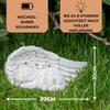 Festive Lights Dog Memorial Stone with Angel Wings, 20 cm Solar LED Grave Light view 3