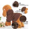 Sourcing Map Dog Hoodie Cotton Winter/Spring/Autumn Pet Sweatshirt Warm Coat Brown XS view 3