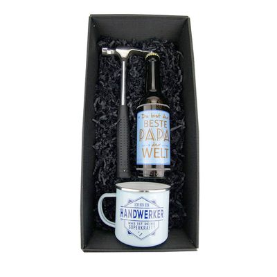 Father's Day Gift Box with Beer, Hammer Bottle Opener and Personalized Enamel Mug – Lukas