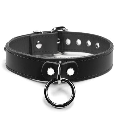VP Leather Martin Collar Chic Full Grain Leather - Black - Size