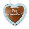 Personalized Gingerbread Heart with Custom Text, Approx. 14 x 15 cm, Blue view 1
