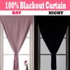 Cozomiz GettyGears Linen Blackout Curtain with Hook-and-Loop Fastener, Pink, 130 x 150 cm view 3