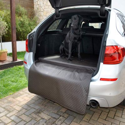 Mayaadi Home Luca Dog Bed Trunk Mat, Faux Leather Car Protector, Brown, XXL (110 x 90 x 5 x 60 cm)