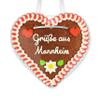 Gingerbread Heart with “Greetings from Mannheim” Message, 12 cm | LEBKUCHEN WELT view 1