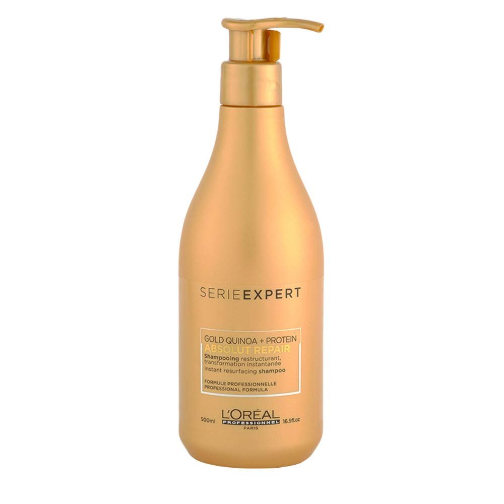L'Oréal Professionnel Serie Expert Absolut Repair Shampoo for Damaged, Dry Hair, Gold Quinoa + Protein, 500 ml