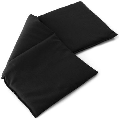 Spelt Grain Pillow 20 x 50 cm, 3-Chamber, Black