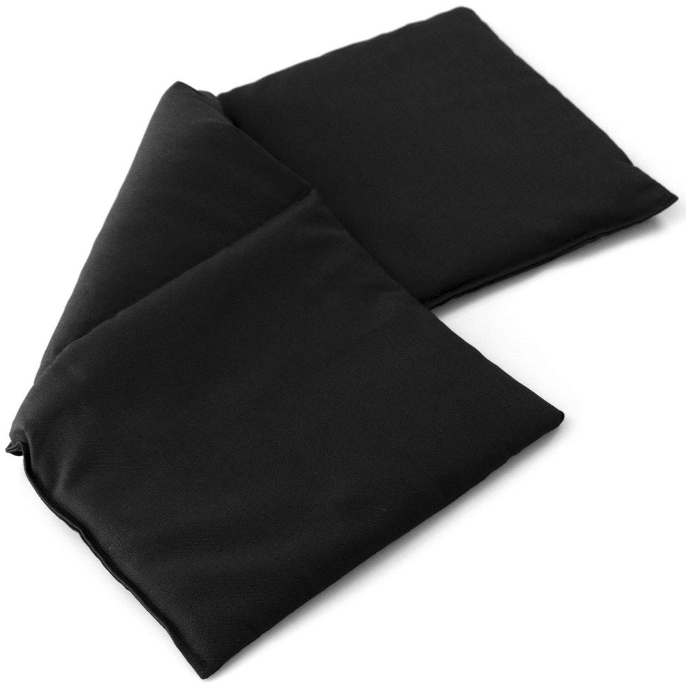 Spelt Grain Pillow 20 x 50 cm, 3-Chamber, Black