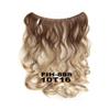 Hidden Crown Ombre Hairpiece, 2-Tone Colorful Highlights Halo Extension, Invisible Wire, Body Wave, 10/16# view 2