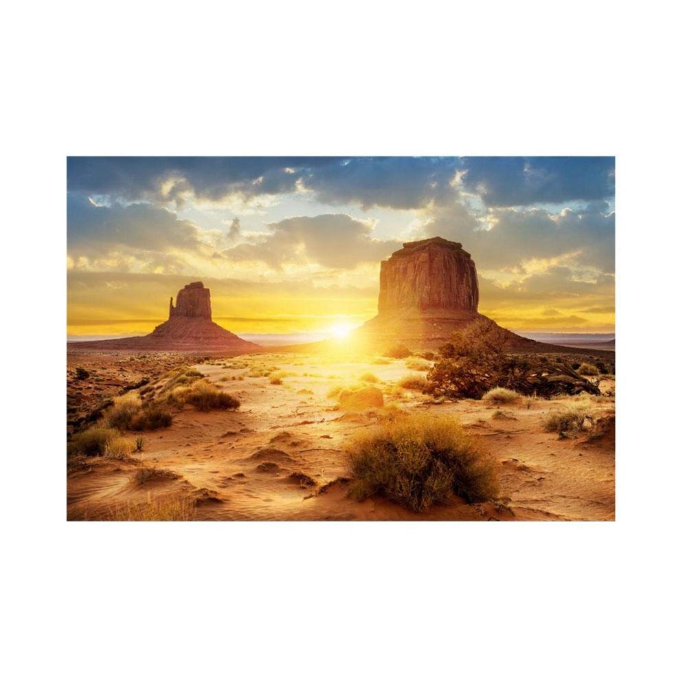 Sun and Desert Style Aquarium Background Poster, Thick PVC, Self-Adhesive, 61 × 41 cm