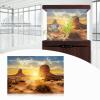 Sun and Desert Style Aquarium Background Poster, Thick PVC, Self-Adhesive, 61 × 41 cm view 2