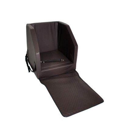 Mayaadi-Home Beno Dog Car Seat, Faux Leather, Brown, S (55 x 55 cm), Front Seat