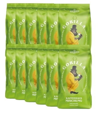 Gorilla Coffee House Coffee Beans, 12 x 1 kg