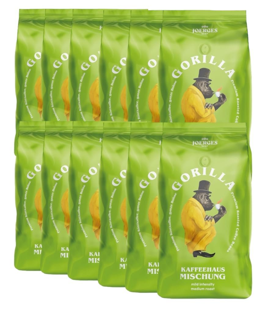 Gorilla Coffee House Coffee Beans, 12 x 1 kg