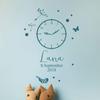 Birth Wall Decal with Clock, Custom Details, Name & Butterfly M2459 – Chocolate, Size M: 58 in H x 42 in W view 2
