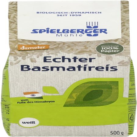 Organic White Basmati Rice, Demeter, 2 x 500 g