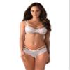 Selente Love & Fun Seductive 3-Piece Women's Lingerie Set with Bra, Thong & Satin Blindfold, Made in EU (L/XL, White) view 1