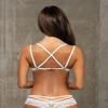 Selente Love & Fun Seductive 3-Piece Women's Lingerie Set with Bra, Thong & Satin Blindfold, Made in EU (L/XL, White) view 3