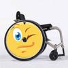 Wheelchair Spoke Guards (1 Pair) – Easy to Install – For 53.51–54.50 cm Handrims with Round Mounts – “Emojis Hi There!” view 2