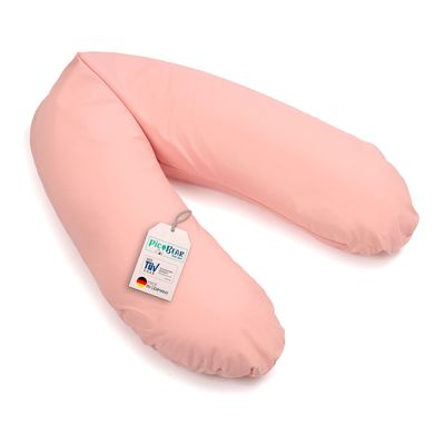 pic Bear 190 cm Nursing Pillow with Cotton Cover, U-Shaped (Solid Dusty Pink)
