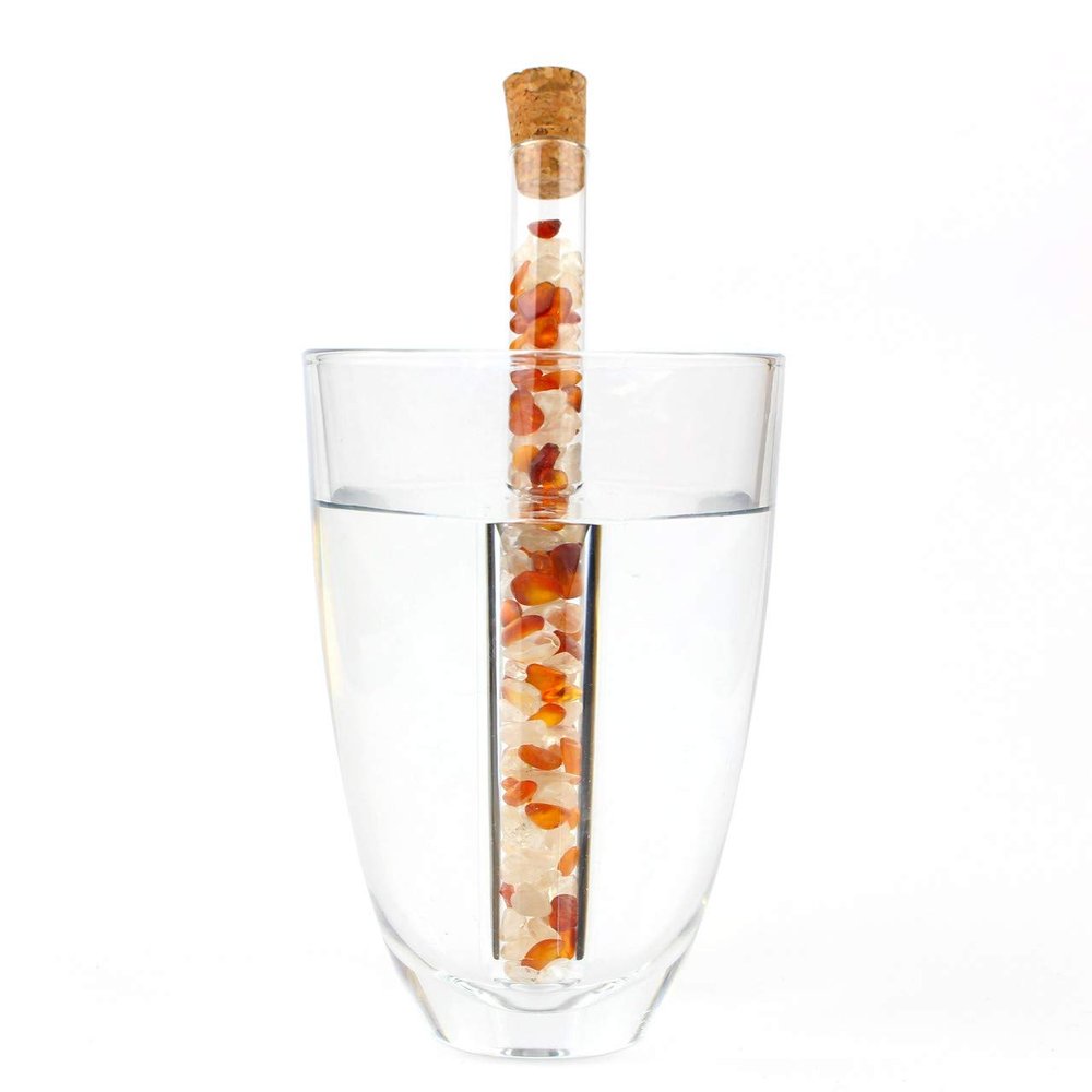 Aqua Lapis Premium Joy Gemstone Stick, Clear Quartz & Amber Gemstone Water XL - 250 x 30 mm