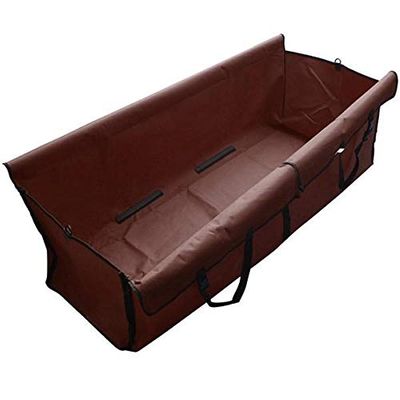 PeroFors Oxford Waterproof Car Back Seat Hammock Cover for Dogs and Cats - Coffee