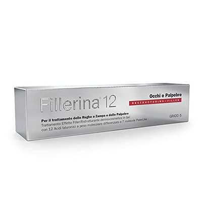 Labo FILLERINA 12 Restructuring Filler Eyes and Eyelids, Dispenser with Eye Massage Tip, Grade 5, 15 ml