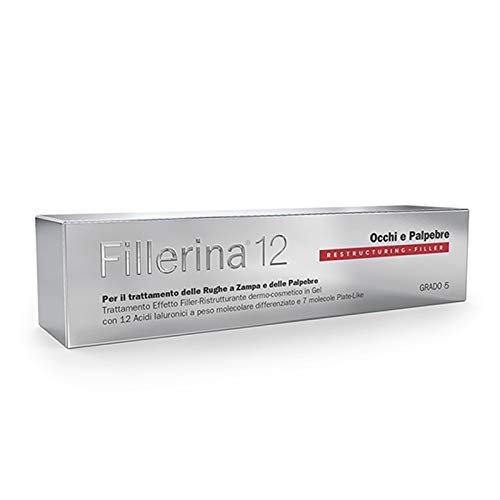 Labo FILLERINA 12 Restructuring Filler Eyes and Eyelids, Dispenser with Eye Massage Tip, Grade 5, 15 ml