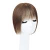 Clip-In Hair Topper, Human Hair, 7 x 10 cm, Front, Straight, 20 cm, Light Brown view 1