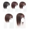 Clip-In Hair Topper, Human Hair, 7 x 10 cm, Front, Straight, 20 cm, Light Brown view 4