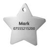 Personalized Pet ID Tag for Dogs with Engraving Service (Star, Silver) view 1