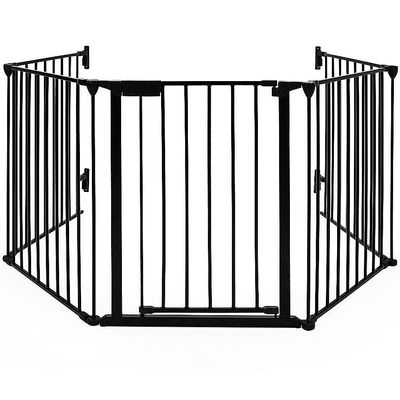 WeFun Fireplace Safety Gate, Playpen Barrier with Door, 3 m, 75 cm High