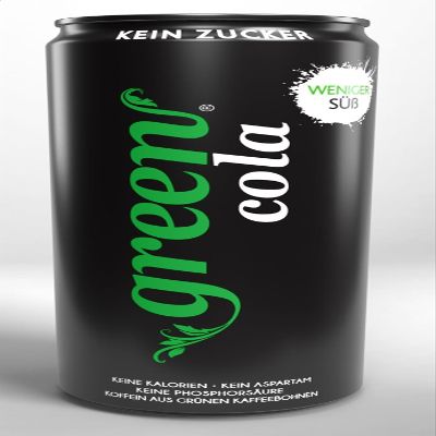Green Cola, Including Deposit, 0.33 L, Natural Caffeine, Green Coffee Bean, Sugar-Free, 1 Can