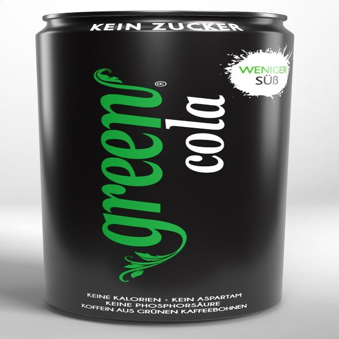 Green Cola, Including Deposit, 0.33 L, Natural Caffeine, Green Coffee Bean, Sugar-Free, 1 Can