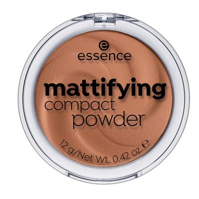 essence Mattifying Compact Powder No. 43 Toffee, Nude, for Combination and Dry Skin, Vegan, Microplastic-Free, No Nanoparticles (12 g)