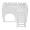 Tubayia Small Animal House with Ladder and Platform, White view 1
