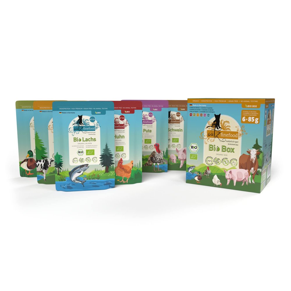catz finefood Organic Cat Food MIX Pack - 6 x 85 g
