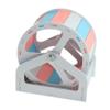 Tubayia Wooden Hamster Wheel Toy for Hamsters, Mice, and Rats (White, Blue, Pink) view 1
