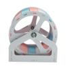 Tubayia Wooden Hamster Wheel Toy for Hamsters, Mice, and Rats (White, Blue, Pink) view 2